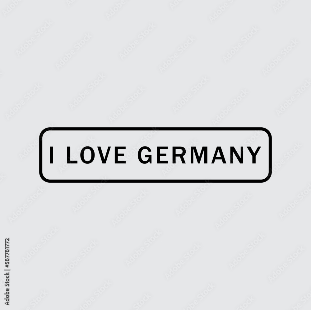 I love Germany icon vector logo design template I love Germany icon vector logo design template