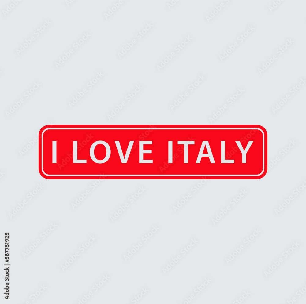 I love Italy icon vector logo design template I love Italy icon vector logo design template