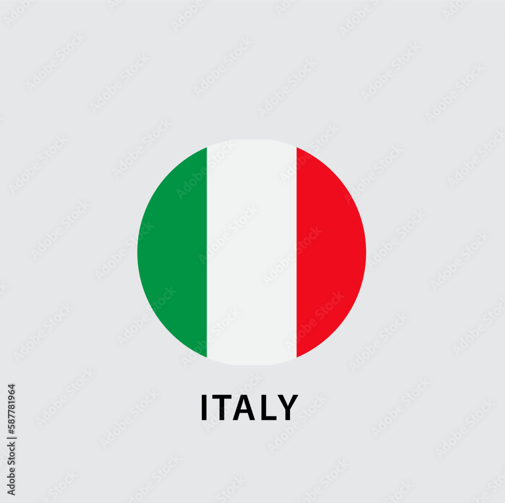 Flag Italy icon vector logo design template