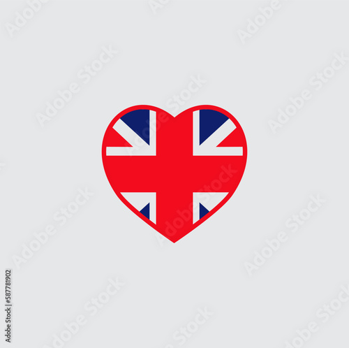 Flag England icon vector logo design template