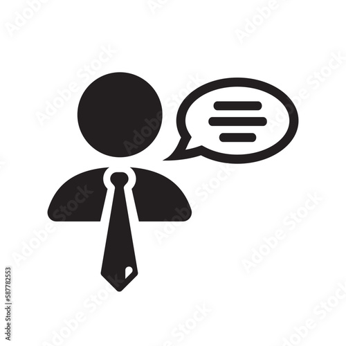 Speaker vector icon. Podium speech sign. Conference presentation speech icon. Tribune orator speech sign. Audience spokesman symbol. Politician pictogram. UX UI icon