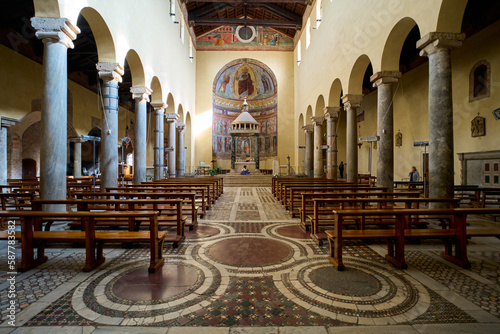 Basilica di San Saba, romanesque styled Catholic Church in Rome, Italy
