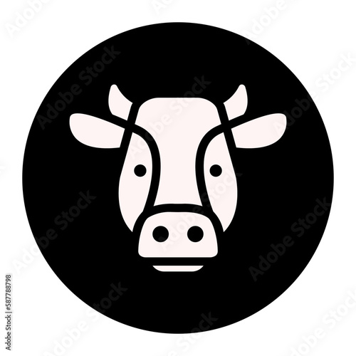 cow glyph icon
