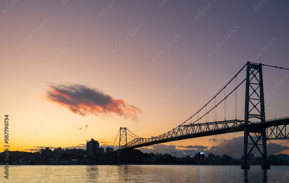 ponte Hercílio Luz da cidade de Florianópolis estado de Santa Catarina Brasil florianopolis