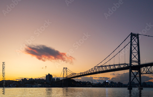 ponte Hercílio Luz da cidade de Florianópolis estado de Santa Catarina Brasil florianopolis