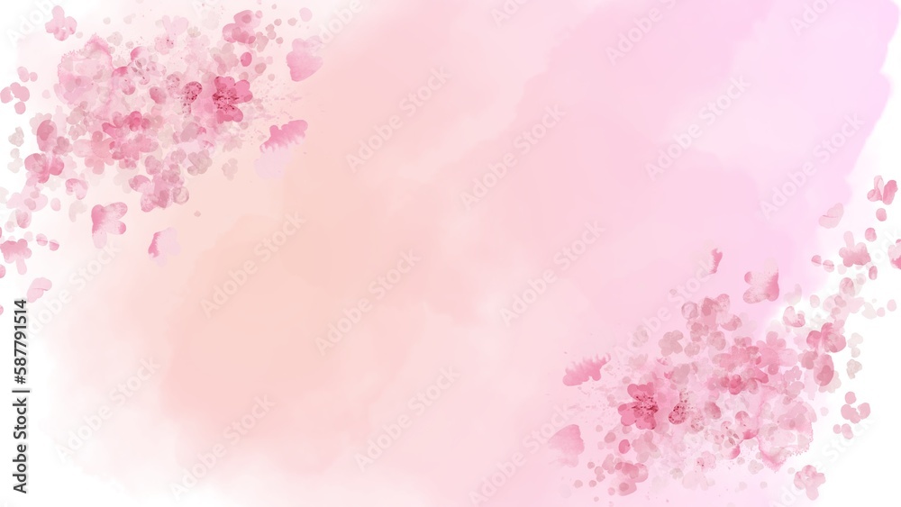 watercolor pink backround