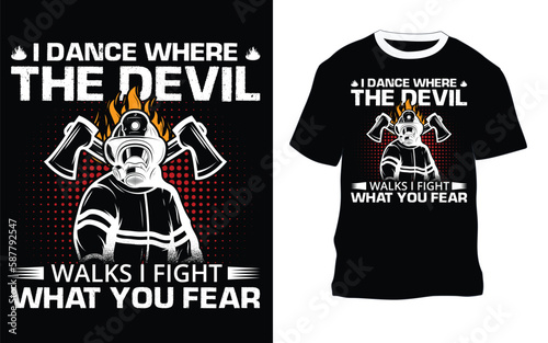 I dance where the devil t-shirt design