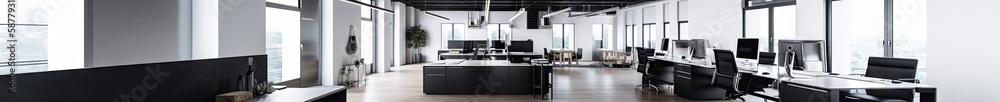 Professional business office building panoramic image Professional business office building panoramic image