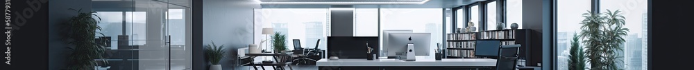 Professional business office building panoramic image Professional business office building panoramic image