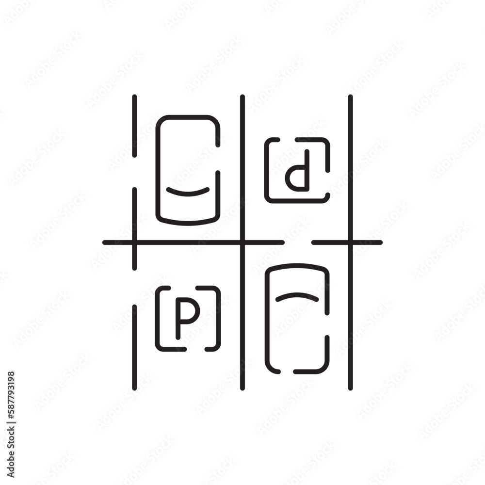 Parking related icons. Car, vehicle or transport line vector icon. Pay for place car park