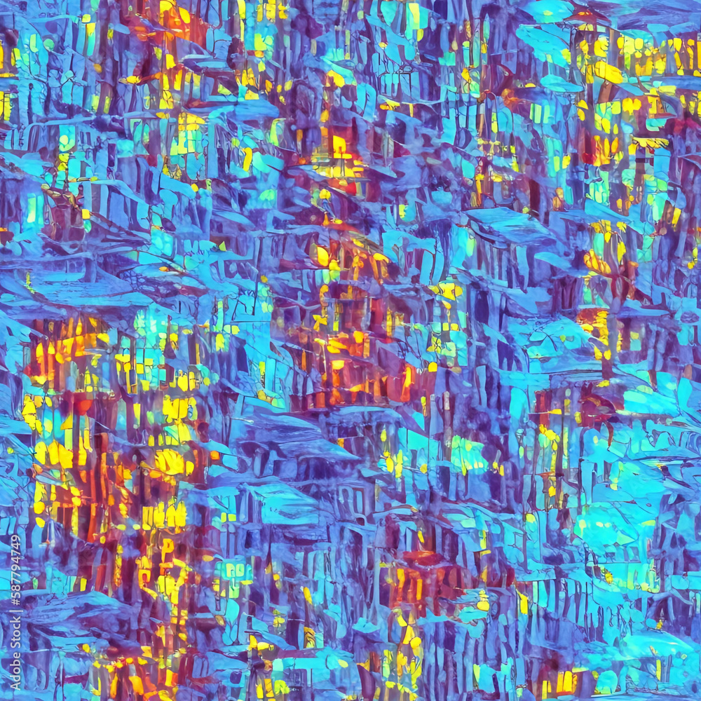 Neon city abstract background AI art se 35 of 43