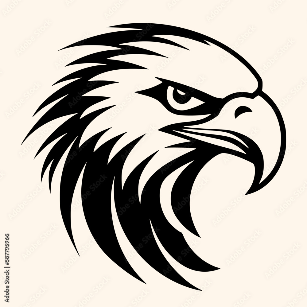 Obraz premium Eagle vector for logo or icon,clip art, drawing Elegant minimalist style,abstract style Illustration