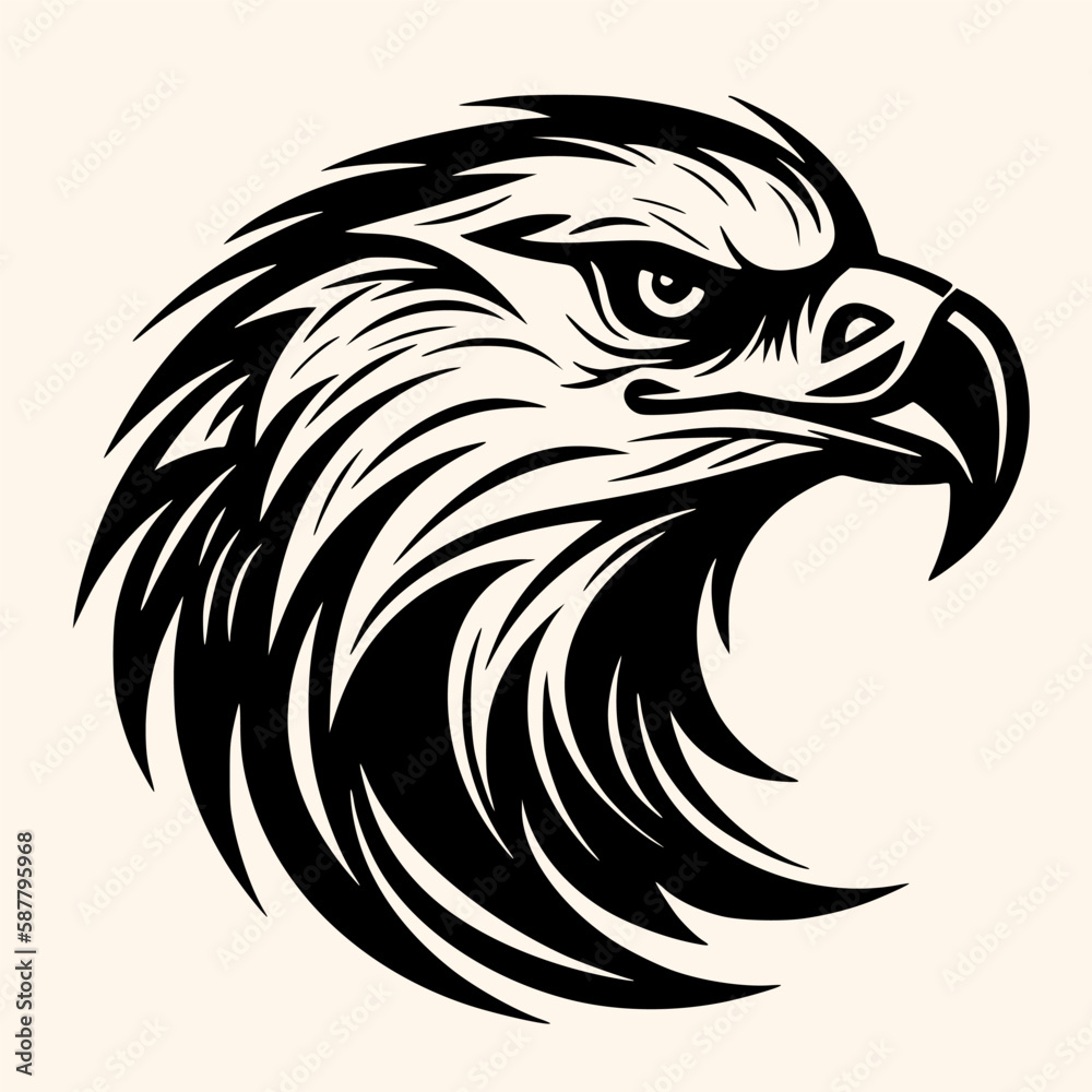 Fototapeta premium Eagle vector for logo or icon,clip art, drawing Elegant minimalist style,abstract style Illustration