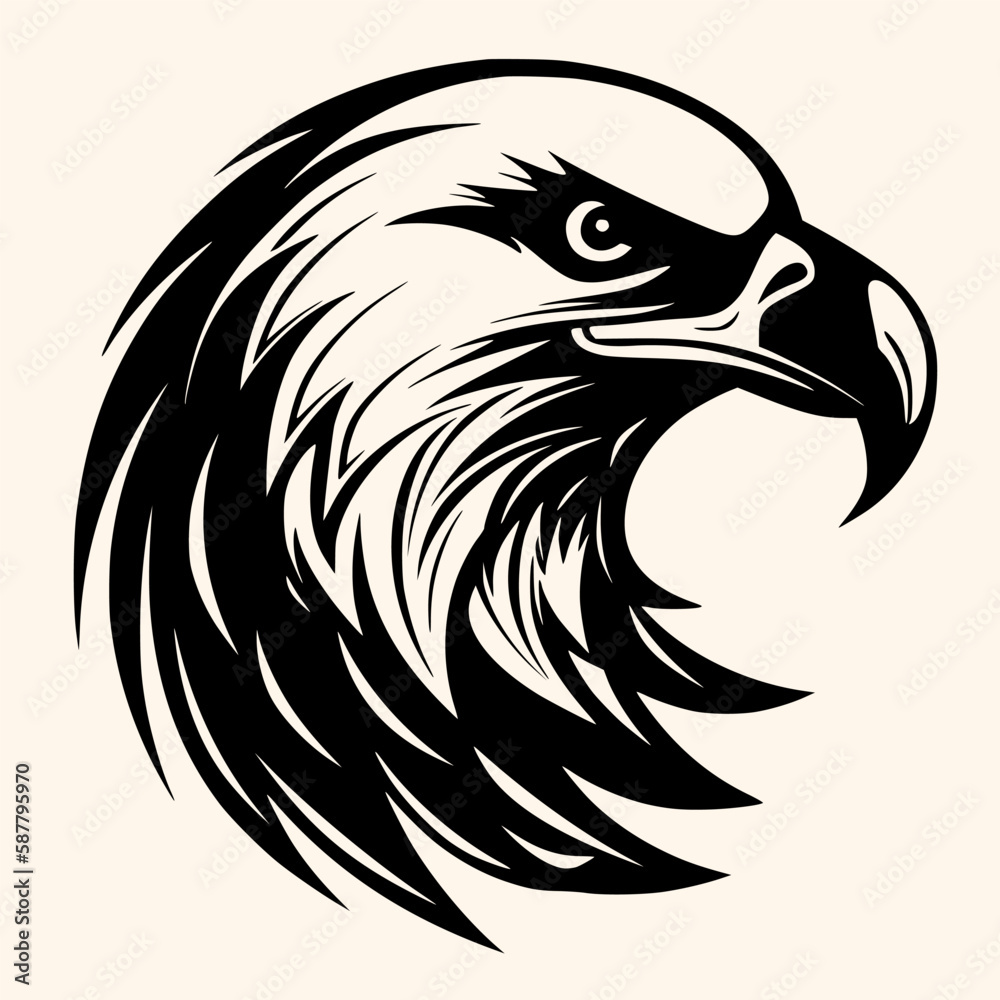 Obraz premium Eagle vector for logo or icon,clip art, drawing Elegant minimalist style,abstract style Illustration