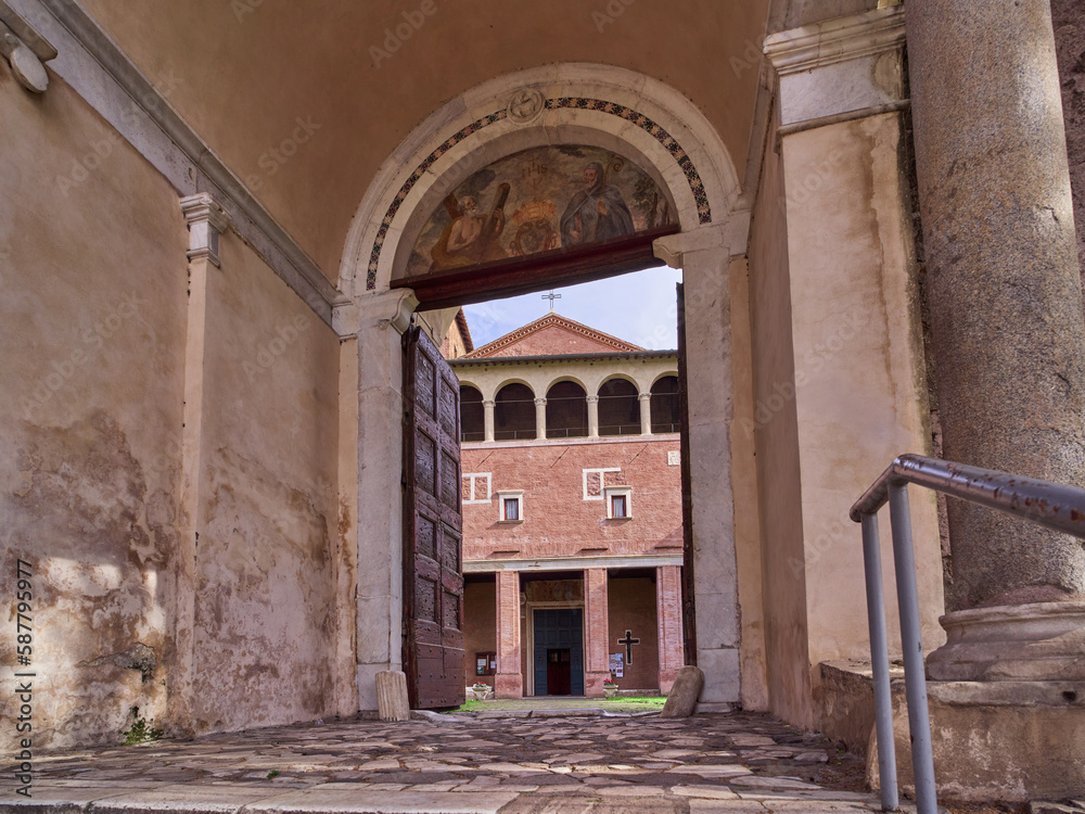 Basilica di San Saba, romanesque styled Catholic Church in Rome, Italy