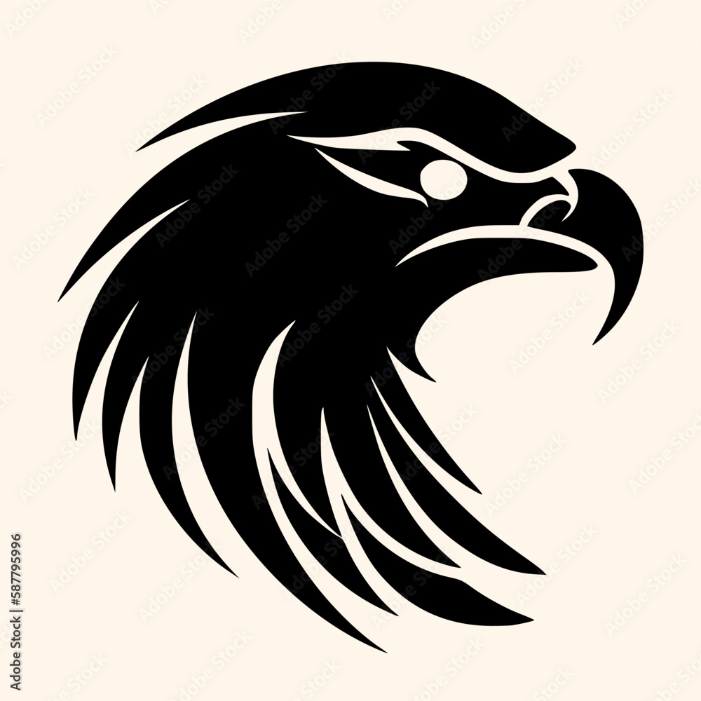 Obraz premium Eagle vector for logo or icon,clip art, drawing Elegant minimalist style,abstract style Illustration