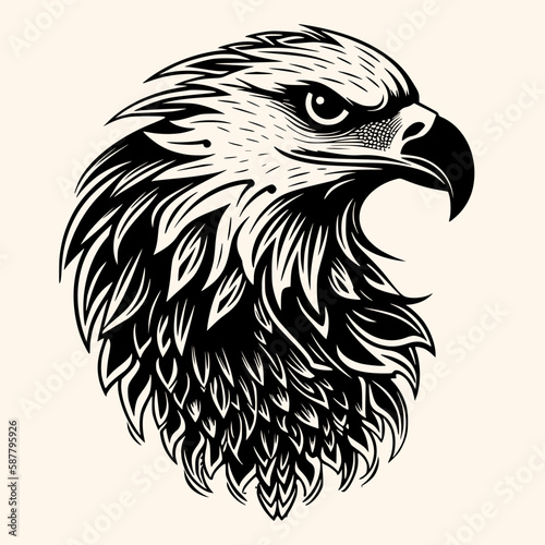 Eagle vector for logo or icon,clip art, drawing Elegant minimalist style,abstract style Illustration