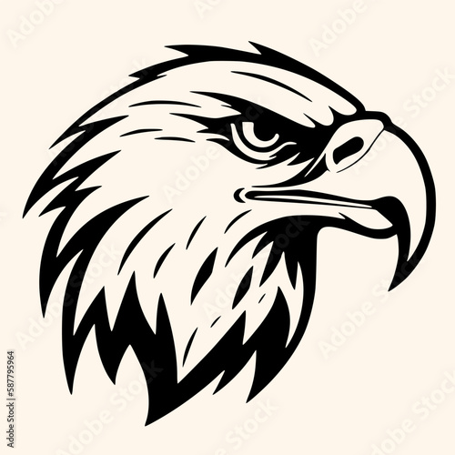 Eagle vector for logo or icon,clip art, drawing Elegant minimalist style,abstract style Illustration