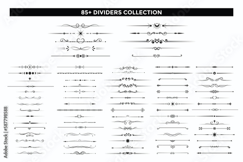 divider border vector design collection, Mega Border Collection stock illustration #18