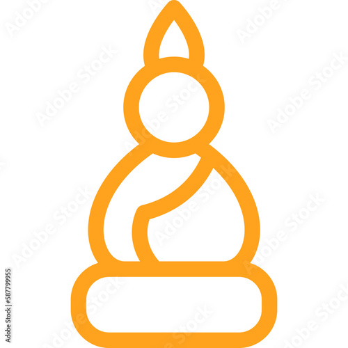 buddha image line icon