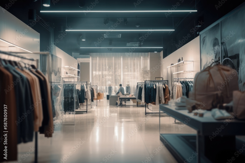 Modern clothing boutique Generative AI