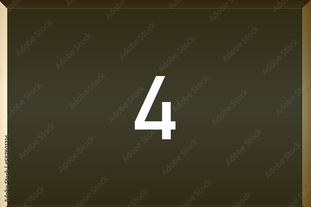 four icon with white reflection and golden background four icon with white reflection and golden background