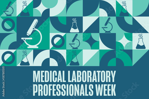 Obraz na płótnie Medical Laboratory Professionals Week. Holiday concept. Template for background, banner, card, poster with text inscription. Vector EPS10 illustration. w salonie