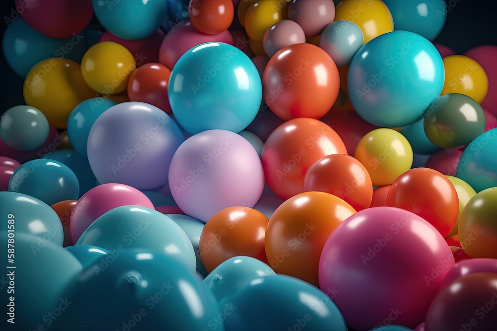 Balloons Shapes Background. AI generated Balloons Shapes Background. AI generated