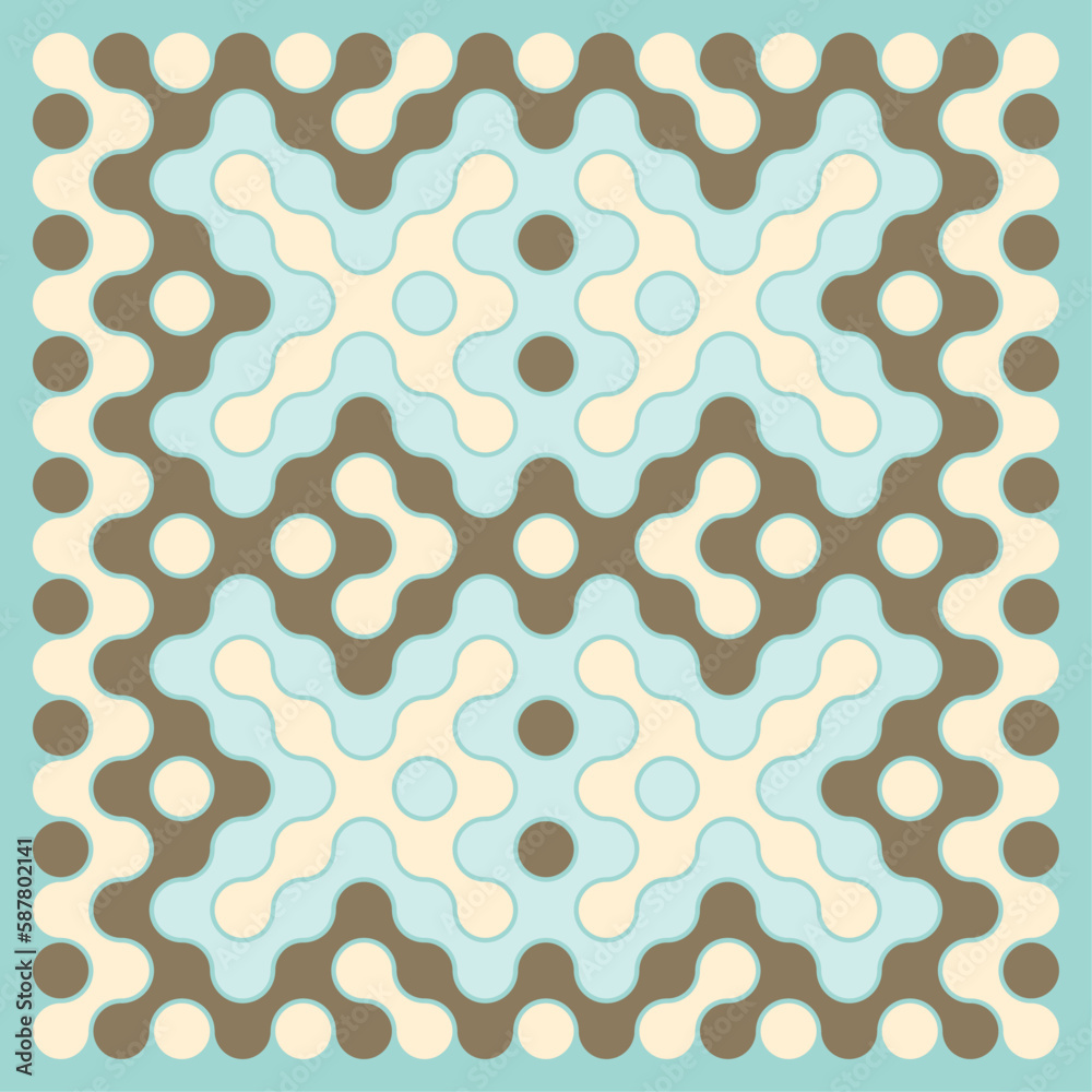 Multicolor truchet tiling connections illustration Multicolor truchet tiling connections illustration