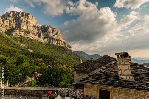 Mikro Papingo, Grece - July 15, 2020 - view point near Vikos Gorge 
