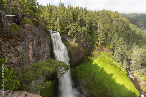 View from above at the Salt Creek Falls in the Central Oregon  USA