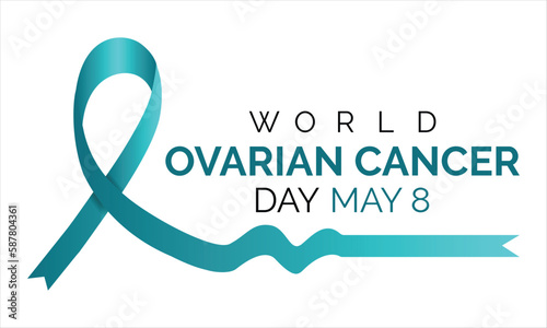 World Ovarian Cancer is observed every year on May 8.It is  related areas of the fallopian tubes and the peritoneum. Vector illustration eps 10.