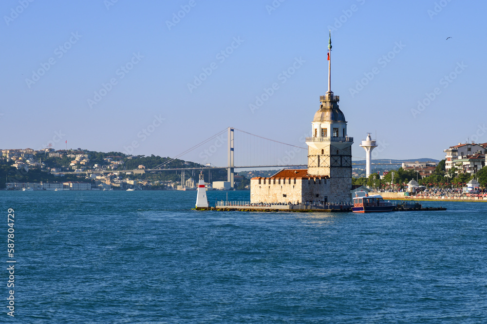 Historical Maiden's Tower or Kiz Kulesi - Istanbul, Turkey	