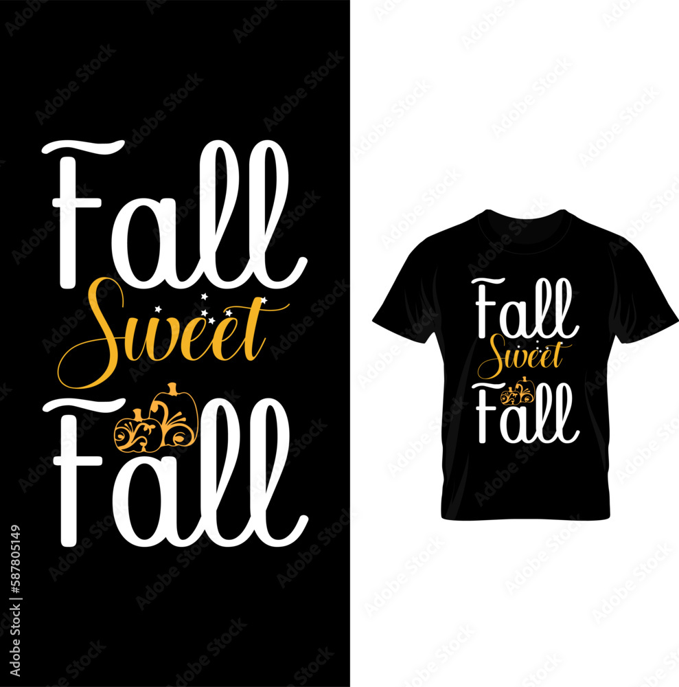 Vector happy fall y'all t-shirt design template Vector happy fall y'all t-shirt design template