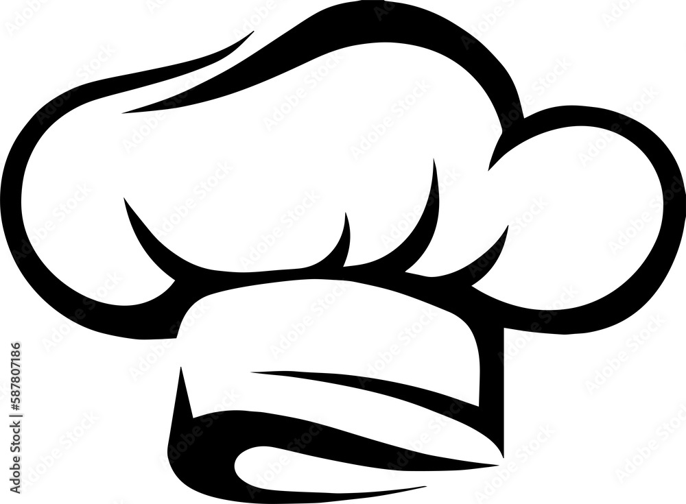 Chef hat icon. Cookers original head wear. Cartoon chef's hats. Chef