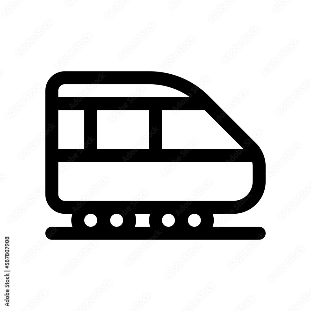 Editable subway train vector icon. Vehicles, transportation, travel ...