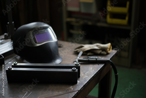 Landscape working on welding parts