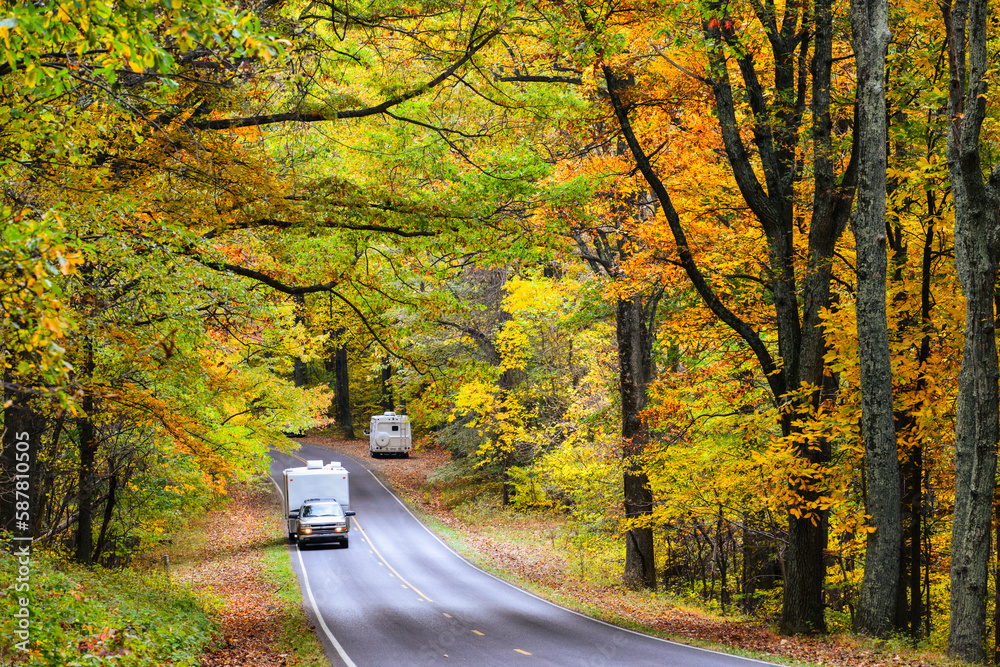 Obraz premium Autumn foliage in Shenandoah National Park, Virginia - United States