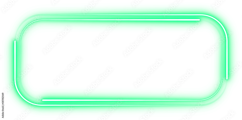 Neon Curved Rectangle Frame Border Neon Curved Rectangle Frame Border