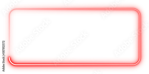 Neon Curved Rectangle Frame Border