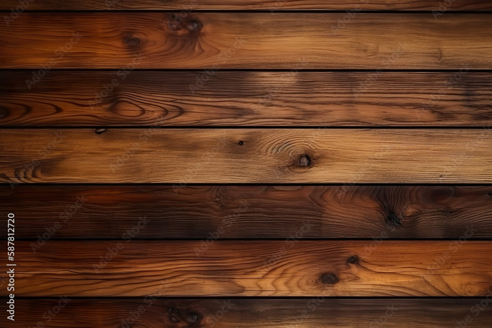 Fototapeta premium A wooden wall with a dark brown background and a dark brown wood background