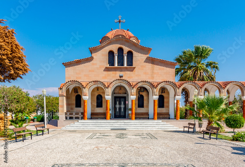 Saint Nektarios Church in Faliraki, Rhodes island, Greece