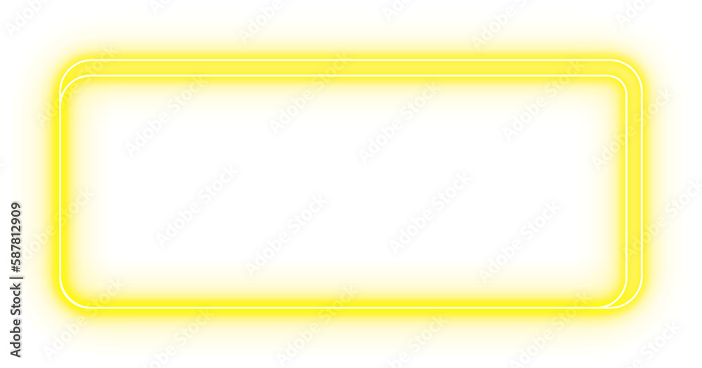 Neon Curved Rectangle Frame Border Neon Curved Rectangle Frame Border