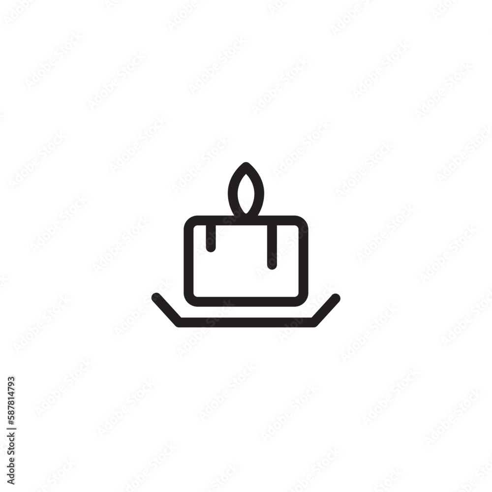 Candle Spa Wax Outline Icon Candle Spa Wax Outline Icon