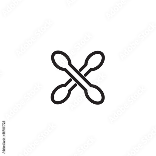 Buds Cotton Clean Outline Icon