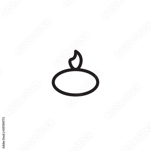 Candle Romantic Spa Outline Icon