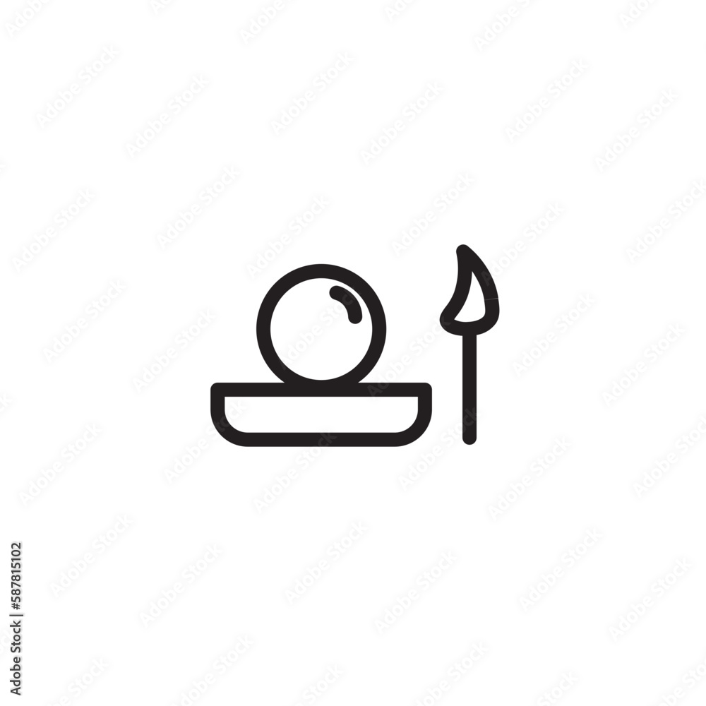 Fototapeta premium Makeup Model Spa Outline Icon
