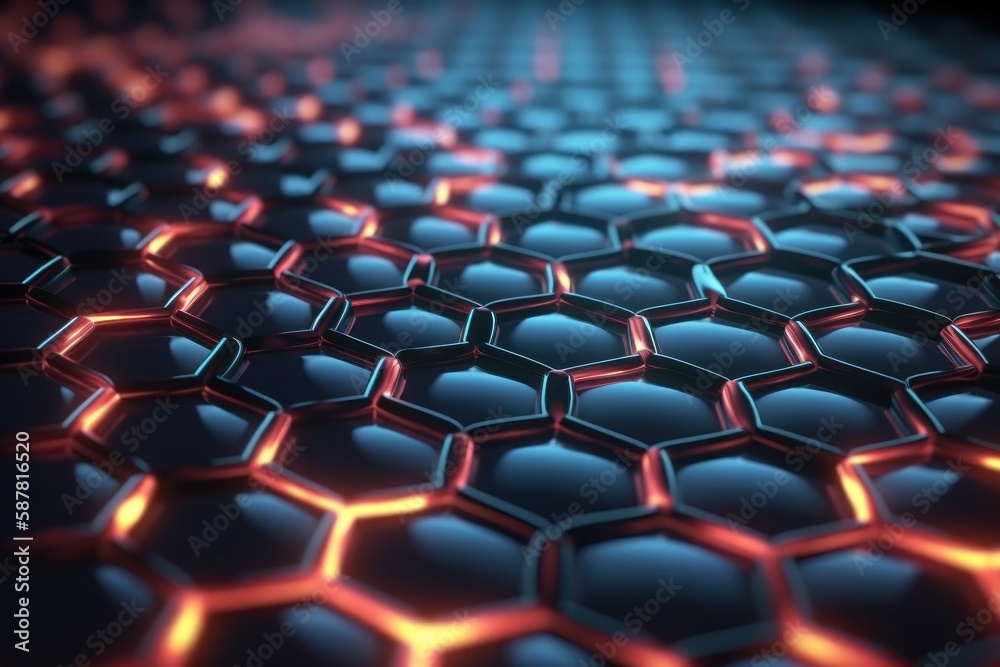 Fototapeta premium glowing graphene