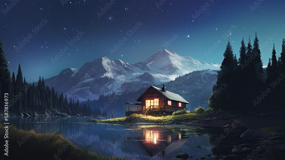 Fototapeta premium Landscapes, Random, Generative AI