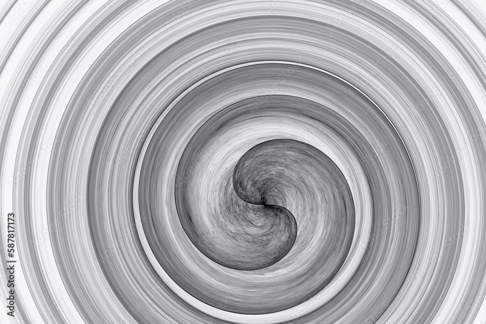 Black swirling pattern of crooked waves on a white background. Abstract fractal 3D rendering Black swirling pattern of crooked waves on a white background. Abstract fractal 3D rendering